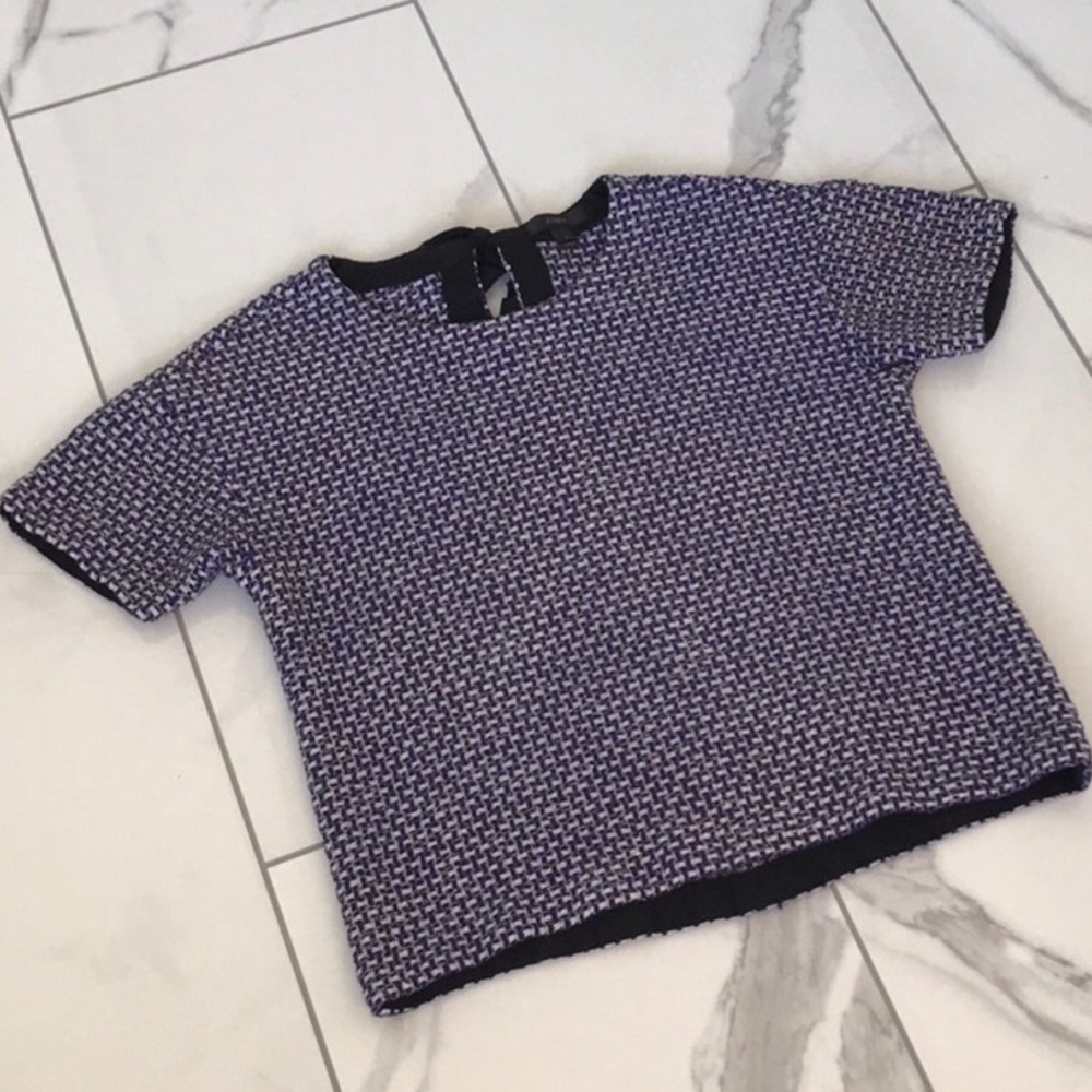 J. Crew Silk Blend Plaid Top size 2